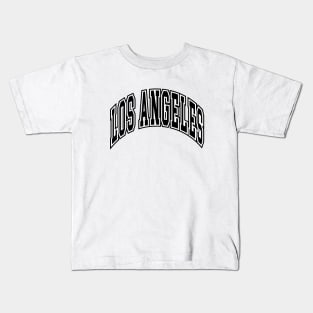 Los Angeles - Block Arch - White/Black Kids T-Shirt